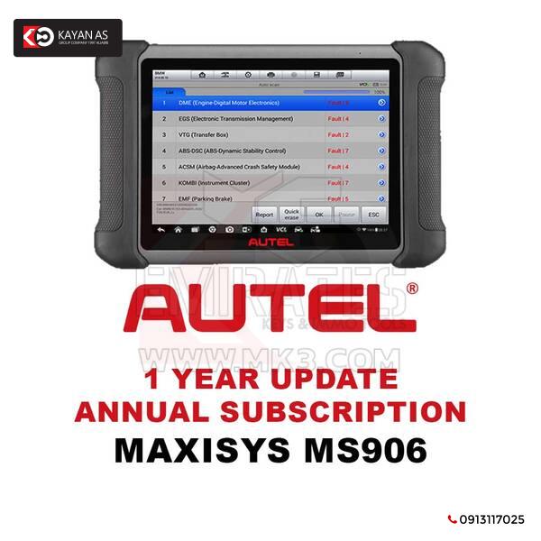 اشتراك التحديث لمدة عام في Autel MaxiSYS MS906