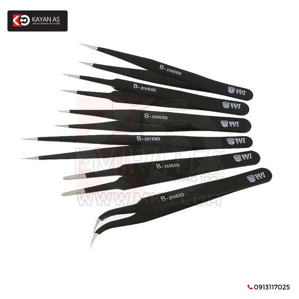 6 أنواع ملاقط ستانلس ستيل مقاومة للكهرباء الساكنة من Bestool ESD - الصورة 2