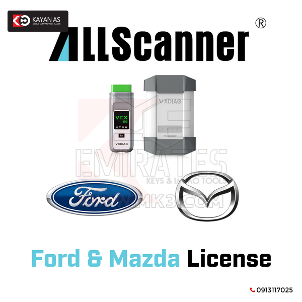 جميع تراخيص الماسح الضوئي Ford / Mazda لأداة التشخيص VCX-DoIP / VCX SE