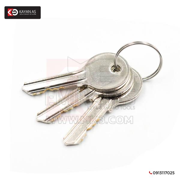 أسطوانة زنك كاملة مع 3 قطع مفاتيح نحاسية عادية، مفتاح SN مقاس 70 مم - الصورة 3