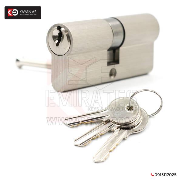 أسطوانة زنك كاملة مع 3 قطع مفاتيح نحاسية عادية، مفتاح SN مقاس 70 مم - الصورة 2