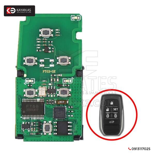 Lonsdor FT03-P0120B6 8A رقاقة 6 أزرار مفتاح ذكي ثنائي الفينيل متعدد الكلور لتويوتا ألفارد فيلفاير ألفا MPV تردد السيارة للتحويل