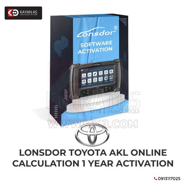 Lonsdor Toyota AKL الحساب عبر الإنترنت لمدة سنة واحدة لتفعيل K518 وKH100