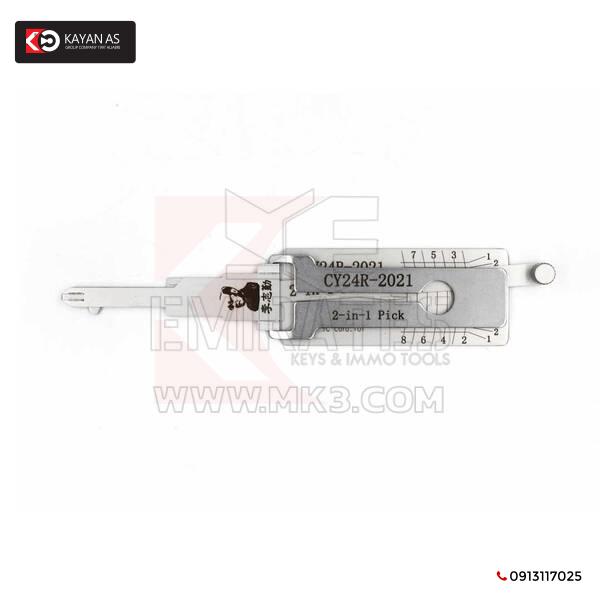 الأصلي Lishi CY24R-AG 2021+ جيب جراند شيروكي 2 في 1 بيك آند فك عكس المضادة للوهج