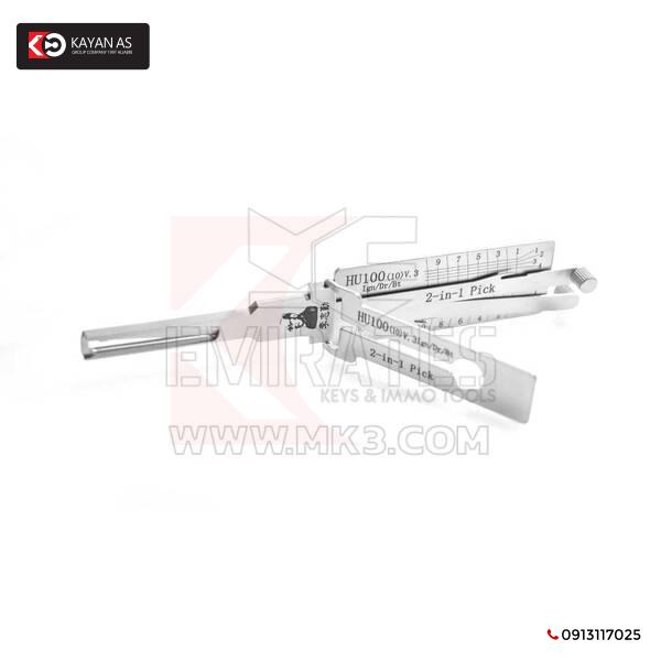 أداة فك التشفير الأصلية Lishi 2 في 1 HU100 + V3-AG 10 قطع