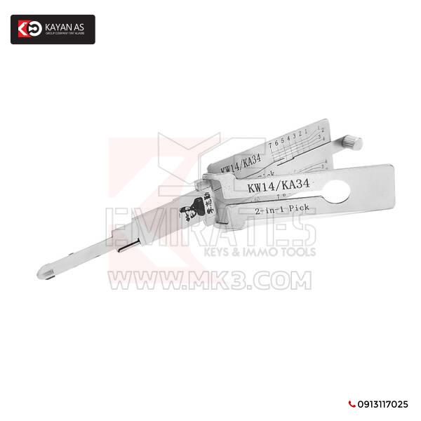 جهاز فك التشفير الأصلي Lishi KW14 / KA34 2 في 1 واختياره لـ Kawasaki