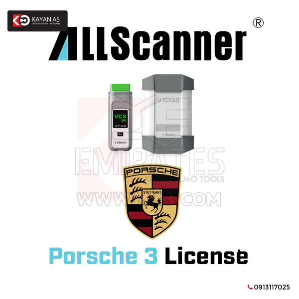 جميع تراخيص الماسح الضوئي Porsche 3 لأداة التشخيص VCX-DoIP / VCX SE