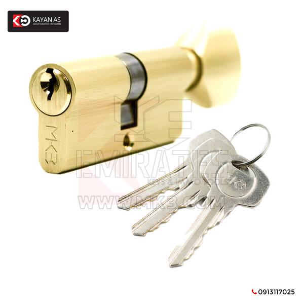 أسطوانة نحاس نقي مع 3 قطع مفاتيح نحاس عادي مقاس PB 70 مم - الصورة 2