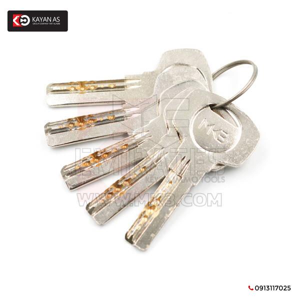 أسطوانة من النحاس النقي مع 5 قطع من مفاتيح الكمبيوتر النحاسية، مقاس PN 70 مم - الصورة 3