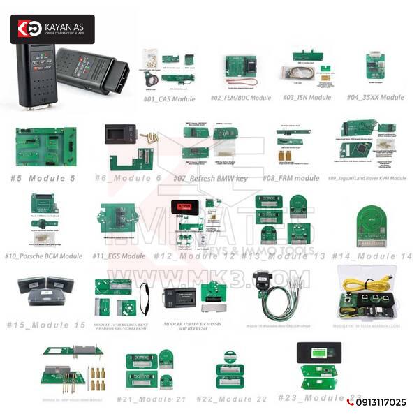 Yanhua Mini ACDP Programming Master Basic Module مجموعة المحولات الكاملة والتنشيط الكامل